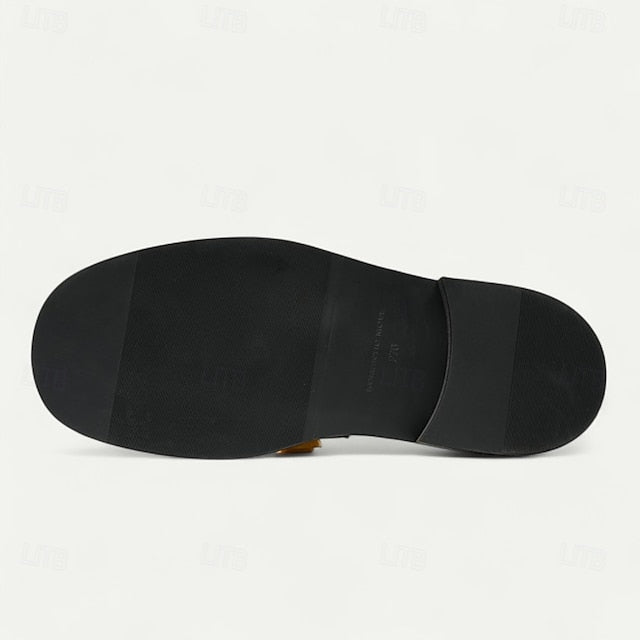 Leather Tan Men's Shoes with and Wingtip in Formal Brown