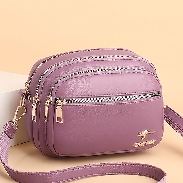 Crossbody Dome PU Bag Leather Shoulder Women's
