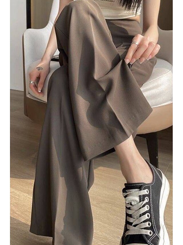 Women's Dress Pants Streetwear Casual Full Length Natural