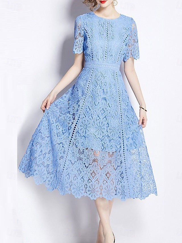 Neck Elegant Dress Crew the Tea of Mother Length Bride
