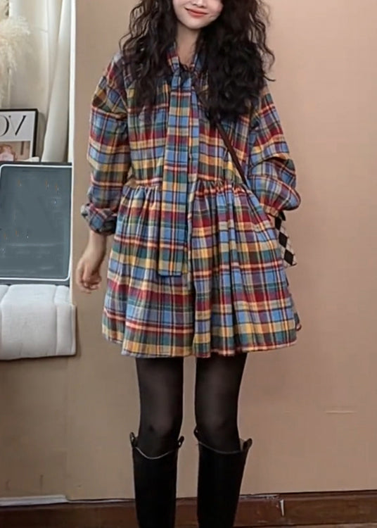 Tie New Woolen Spring Dress Shirts Plaid Waist Wrinkled