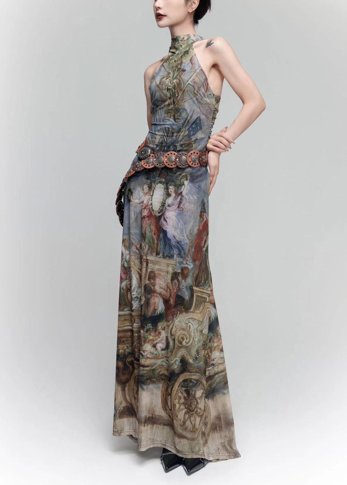 Shoulder Design Photo Color Long Cold Dress French Original Tulle