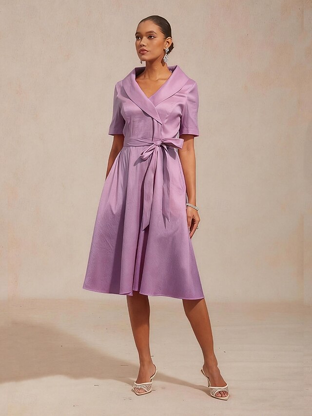 Women's Midi Dress A Line Dress Elegant Daily Wedding Guest