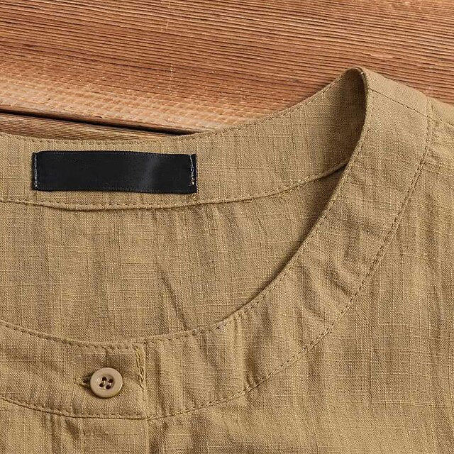 Women's Cotton Linen Shirts Linen Shirt Button Up Long