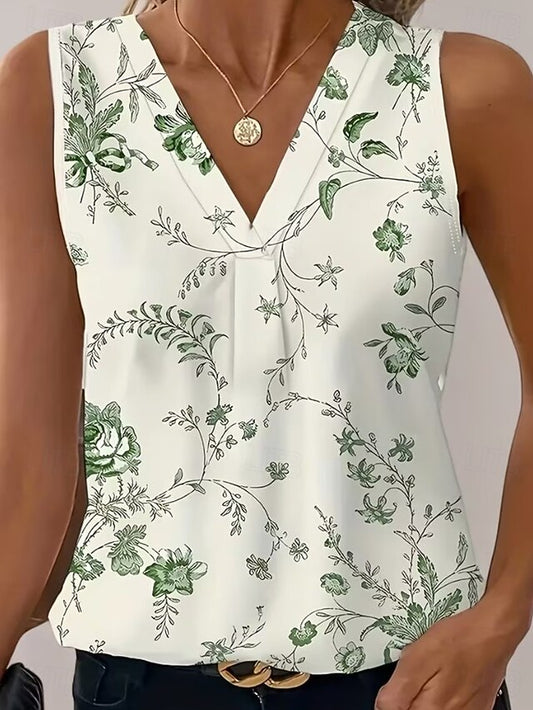 Women's Tank Top Floral Graphic Plants Elegant Vintage
