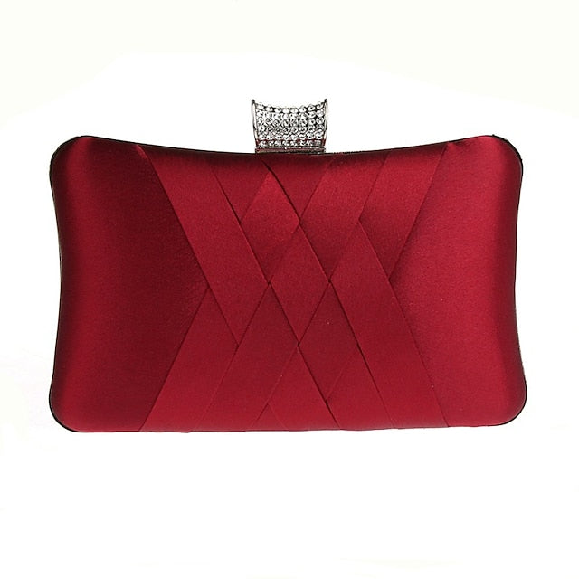 / Event Clutch PU Party Wedding Silk Women's Leather Bags