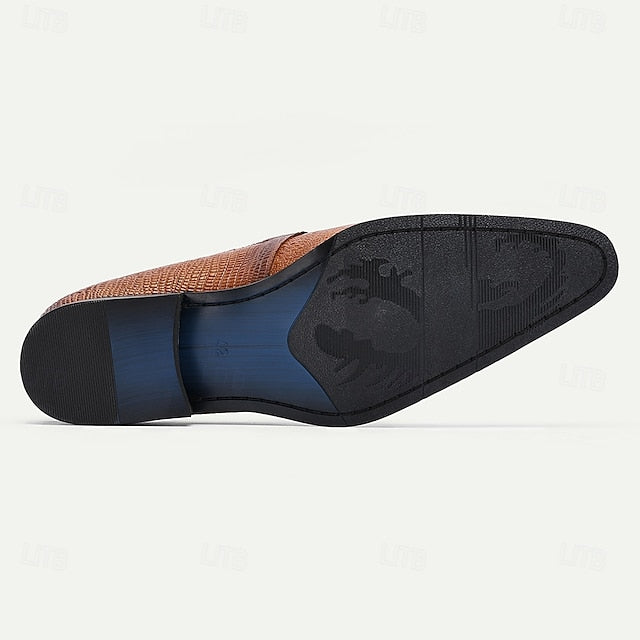 Men's Tan Oxford Shoes Leather – Genuine Vintage