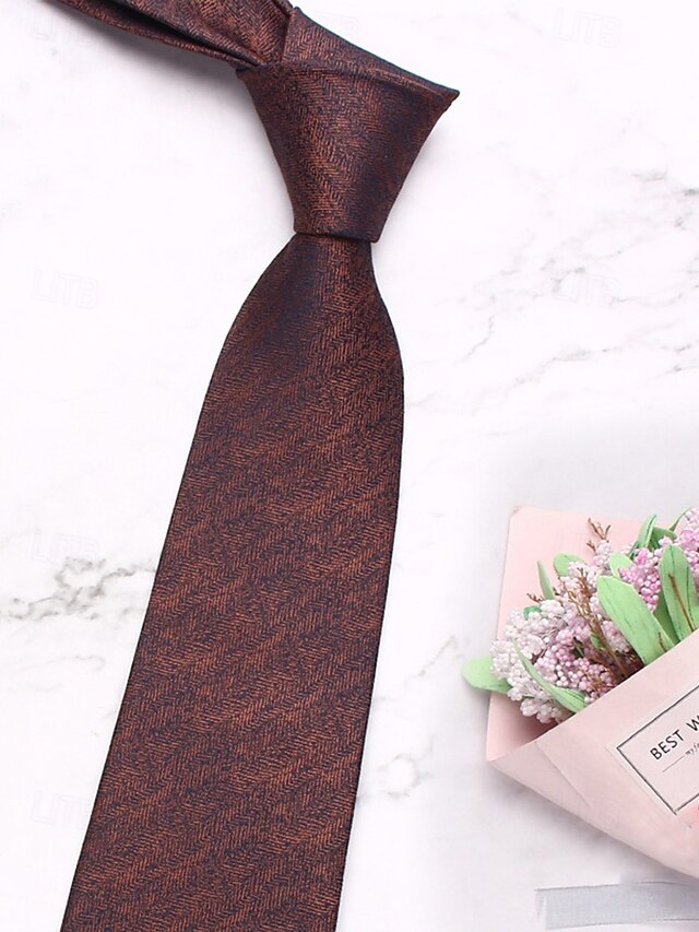 – Christmas Polyester Men's Stylish Herringbone Tie
