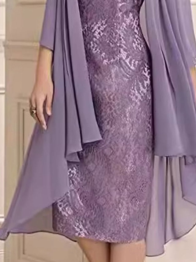 Mother Simple Piece Bride the of Dress Two Elegant Sets