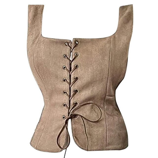 Pirate Viking Retro Vintage Medieval Renaissance Suede Vest