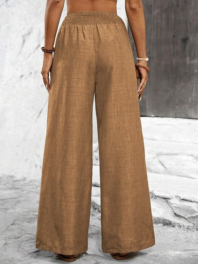 Women's Trousers Casual Pants Straight Vacation Fashion
