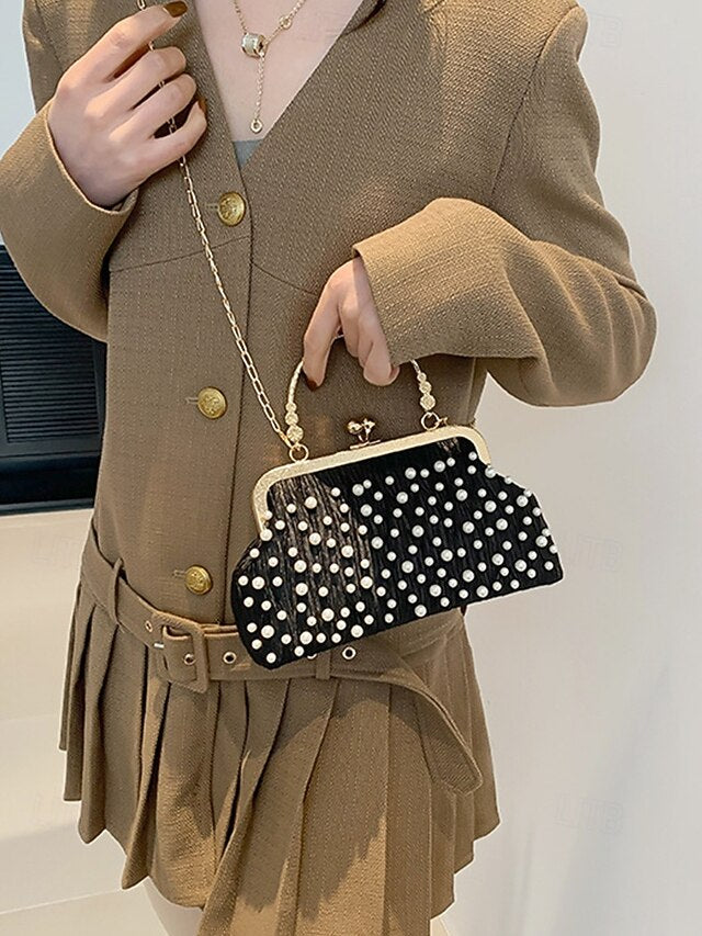 Vintage Pearl Elegant Bag Evening Women's Clutch – Beaded