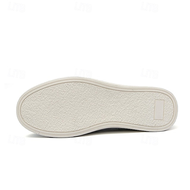 with Men's Elegant Black Pearl - Detailing Shoes Slip-On