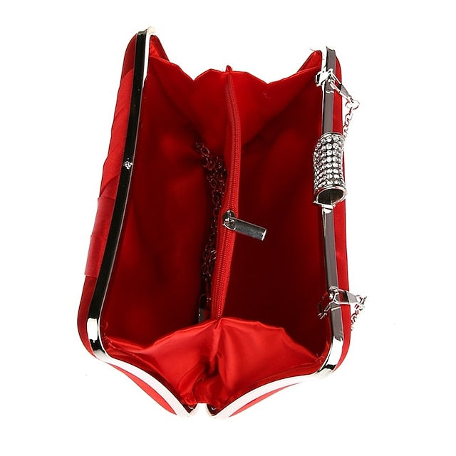/ Event Clutch PU Party Wedding Silk Women's Leather Bags