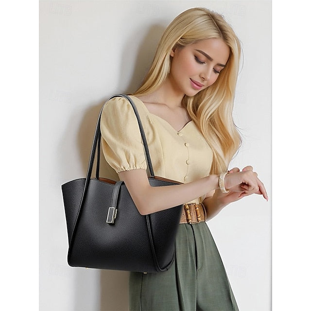 Women's Bag Tote Leather Faux Green