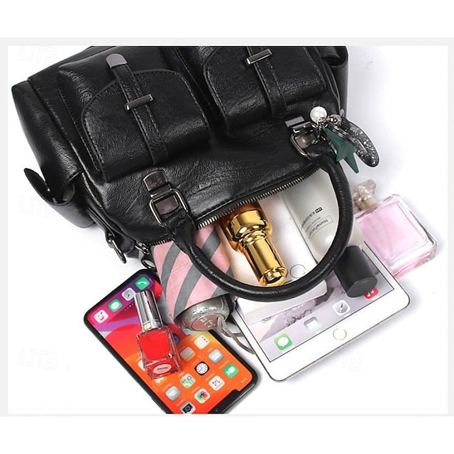 Blue Faux Women's Stylish – Handbag Large Leather