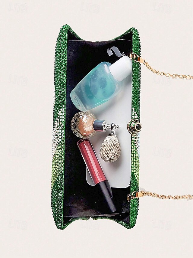 Chain Clutch Evening Crystal Bag Strap with Women's