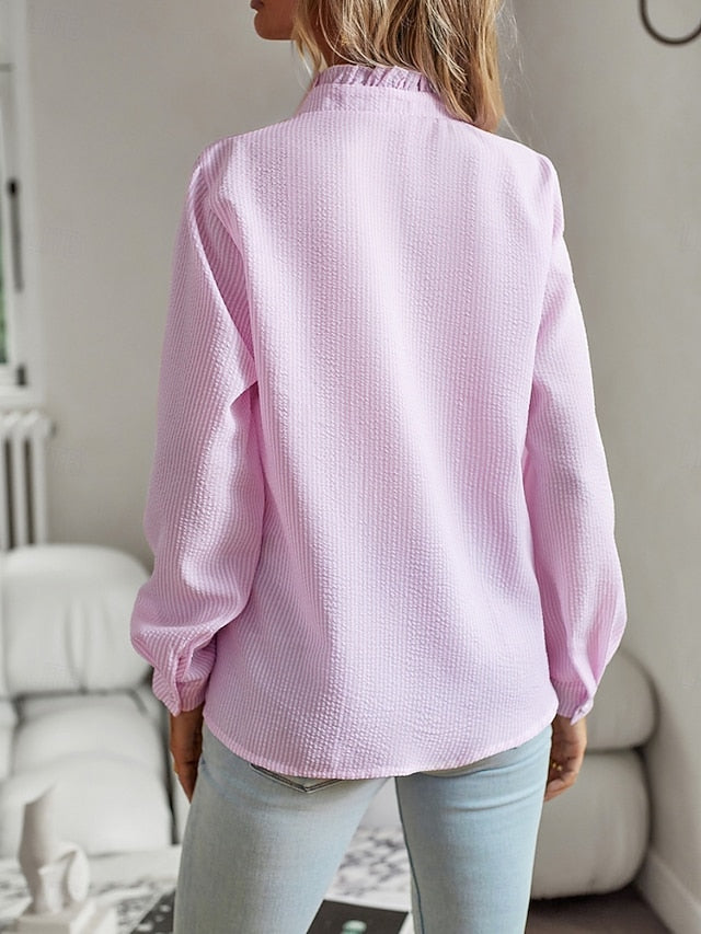 Women's Casual Shirt Button Up Shirt Blouse Buttons Print