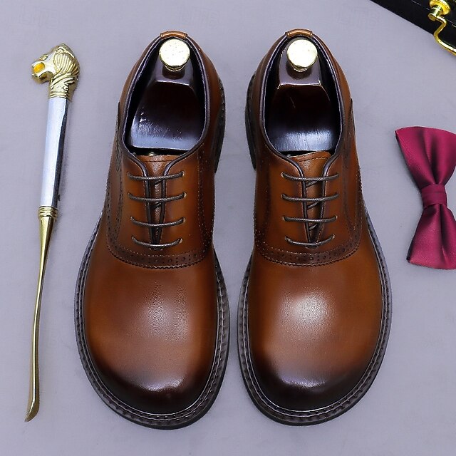 First Leather Layer Genuine Men's Oxford Shoes