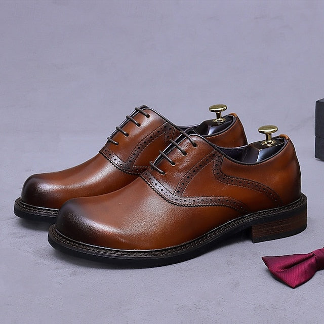 First Leather Layer Genuine Men's Oxford Shoes