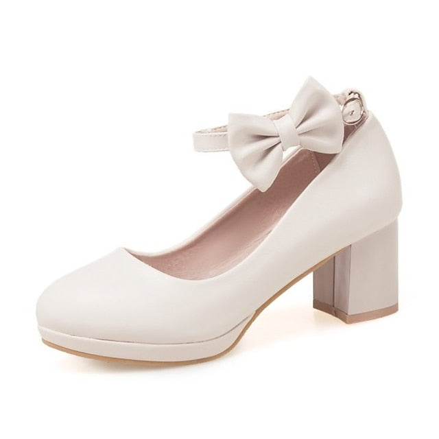 Shoes Perfect White Bow for Jane Mary - Girls' Weddings