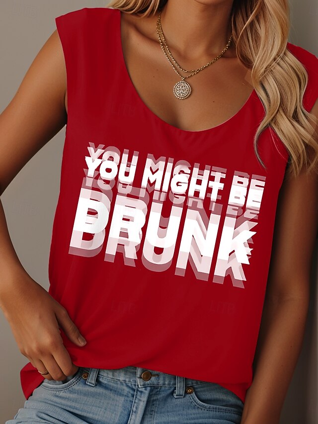 Women's Camisole Tank Top Print Graphic Letter Graffiti
