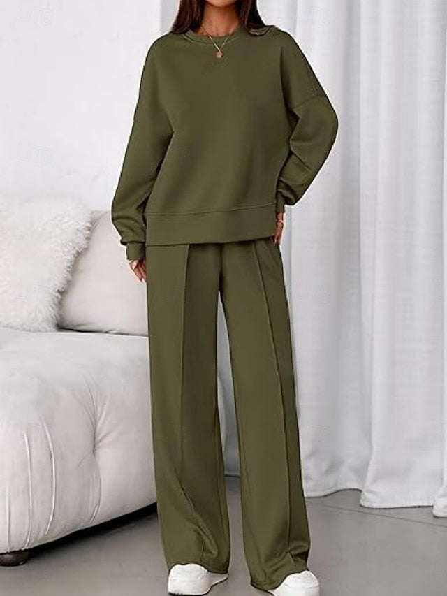 Women's Two Piece Sets Pants Sets Bolero Top Long Sleeve