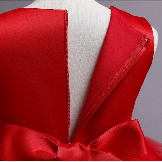 Kids Sleeveless Girls' Flower Dress Girl Sequin