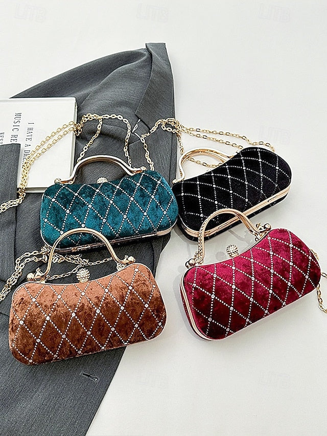 Quilted Evening Accents - with Purse Velvet Diamond Women's