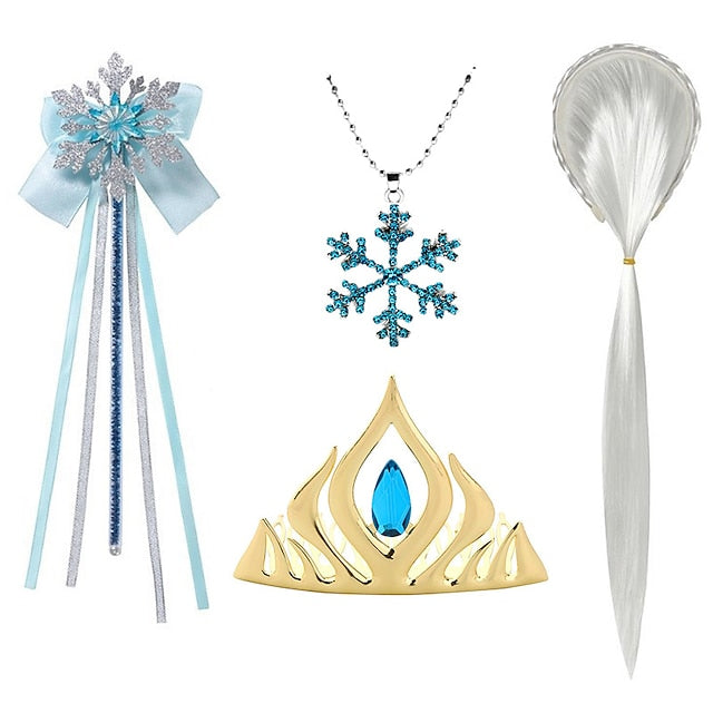 Frozen Flower Fairytale Elsa Girl Princess Dress Vacation