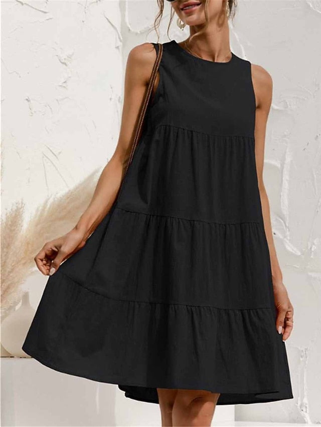 Women's Light Blue ArmyGreen Black Summer Spring Mini Dress