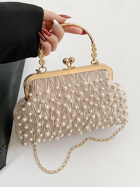 Vintage Pearl Elegant Bag Evening Women's Clutch – Beaded