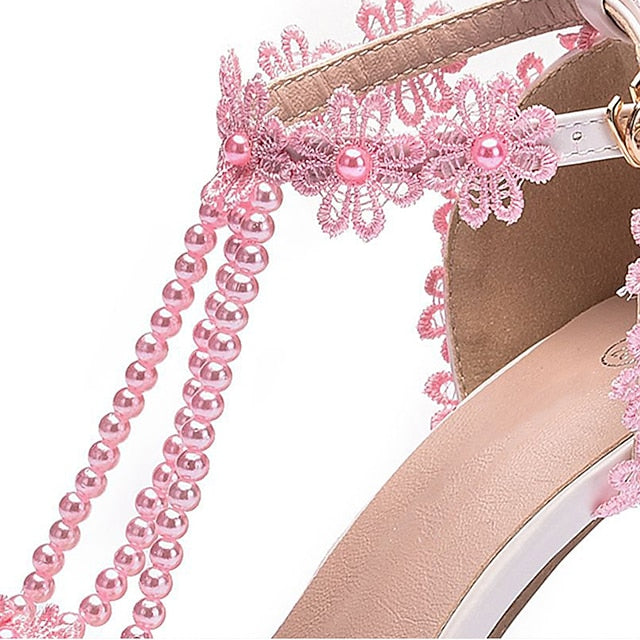 Heel Wedding Pointed Bridal High Women's Lace Shoes