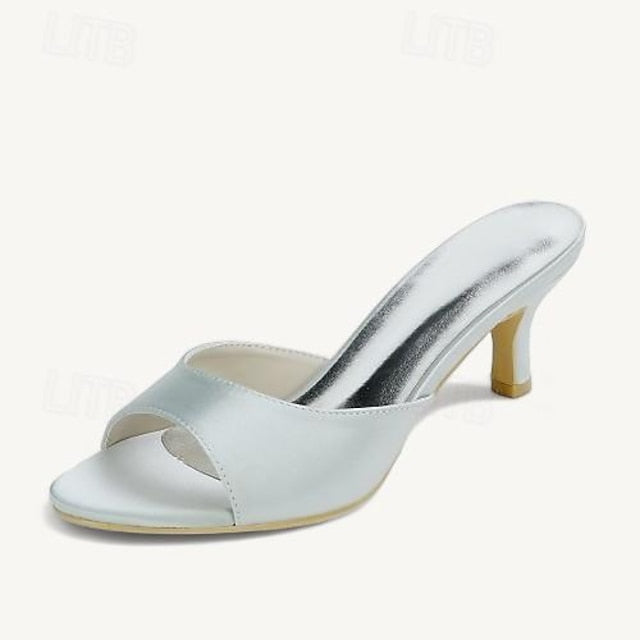 Shoes Wedding Heel Sandals Kitten Women's Toe Open