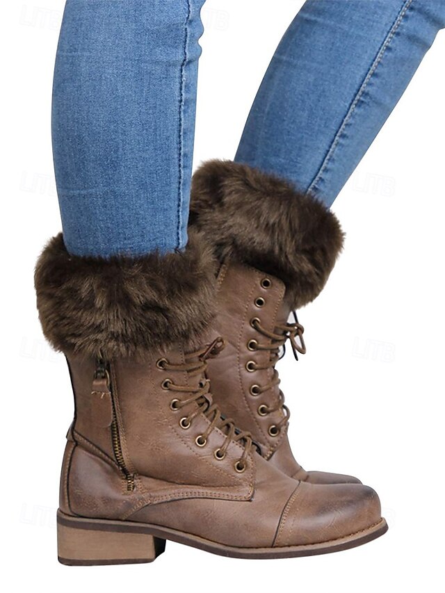 Faux Fur Boot Cuff Warmers – Cozy Knit Boot Socks with Fluffy