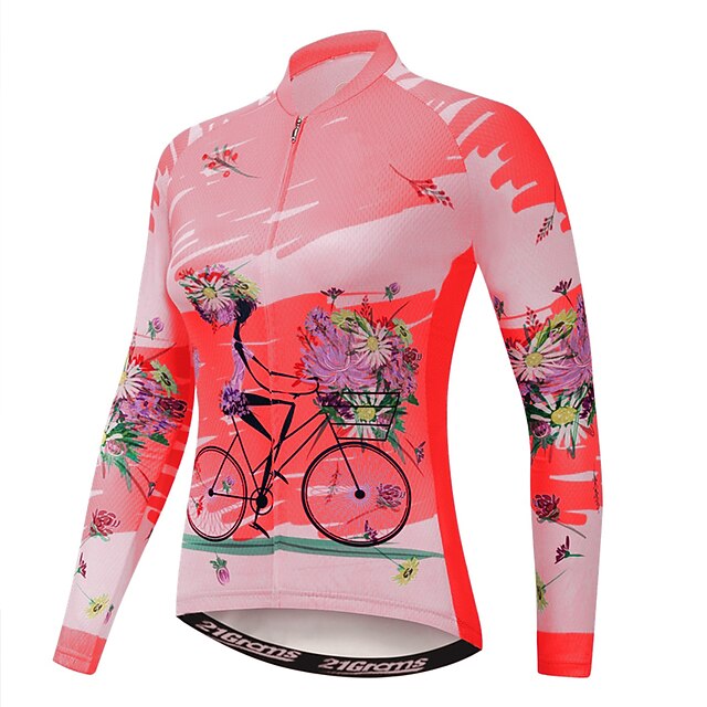 Women's Cycling Jersey Patterned Floral Botanical Flower
