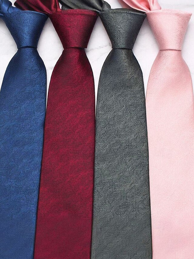 – Christmas Polyester Men's Stylish Herringbone Tie