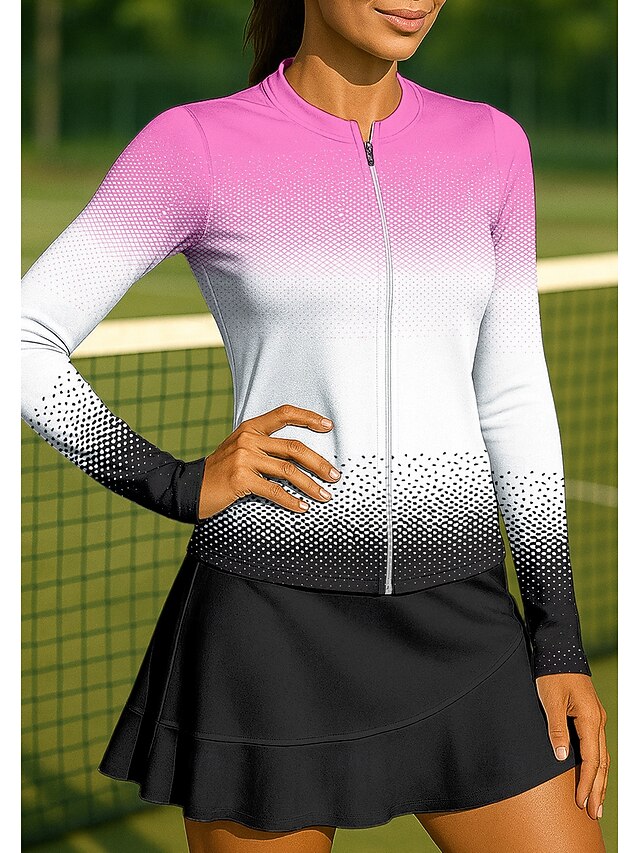 Women's Gradient Sport Shirt Tennis Shirt Tennis Top Long