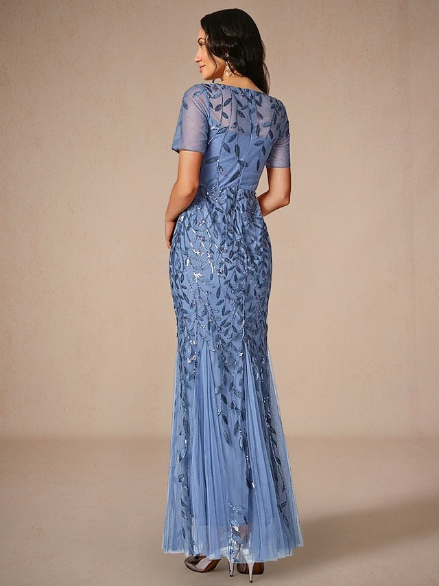 Mermaid Trumpet Floor Length Wedding Guest Dress Formal Dresses