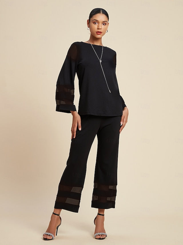 Women's Chiffon Modal Illusion Sleeve Matching Shirt &