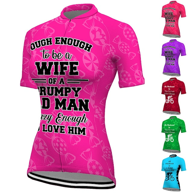 Women's Cycling Jersey Graphic Funny Short Sleeve Bike