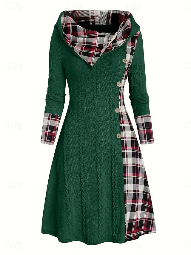 Christmas Women's Midi Dress A Line Dress Casual Daily