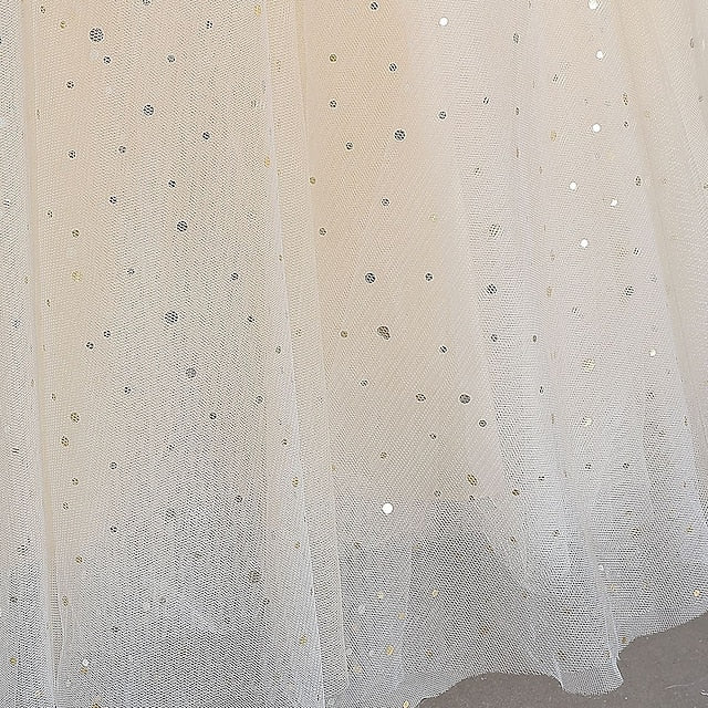 Girls' Kids Girl Party Solid Flower Dress Half Color