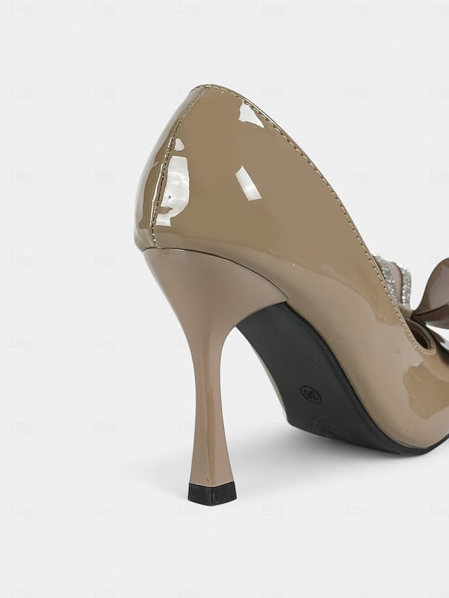 Nude Patent High Toe - Pumps Women's Pointed Leather Heel