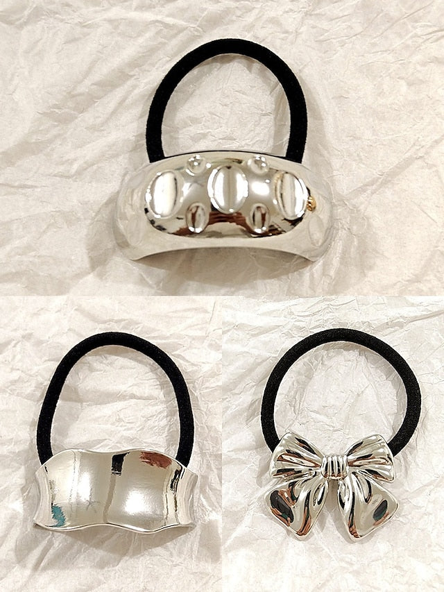 Women's Tone Hair Gold Band - Elastic Scrunchies with