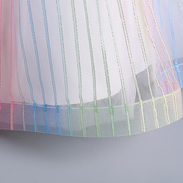 Dress Girl Flower Girls' Party Floral Sleeveless Kids