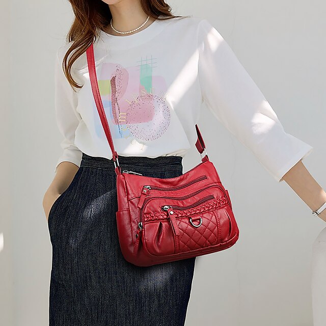 Hobo Bag PU Shoulder Leather Crossbody Women's