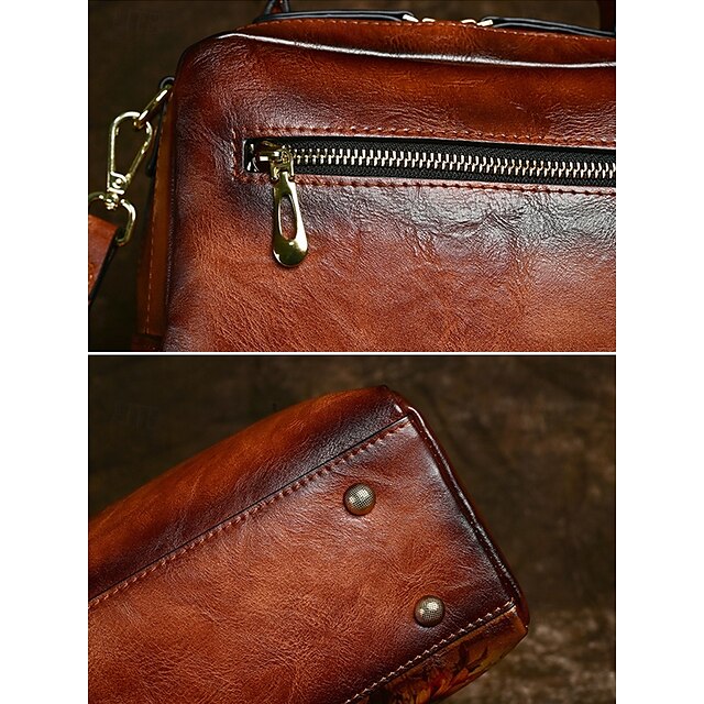 Sunflower – Print Butterfly and Vintage with Handbag Leather