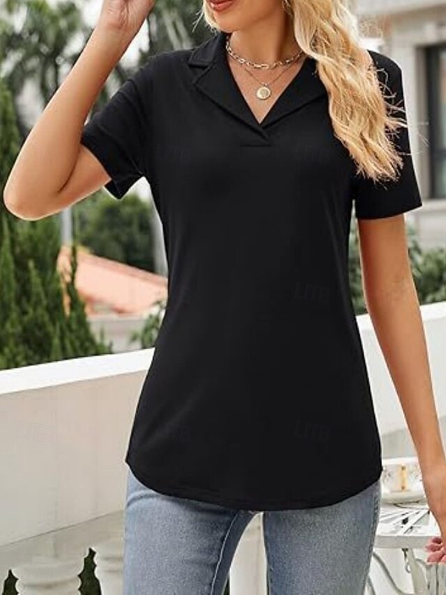 Women's Shirt Blouse Patchwork Plain Active Vintage Short