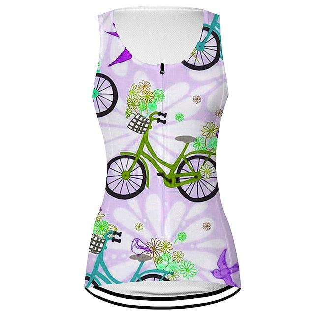 Women's Cycling Vest Cycling Jersey Graphic Floral